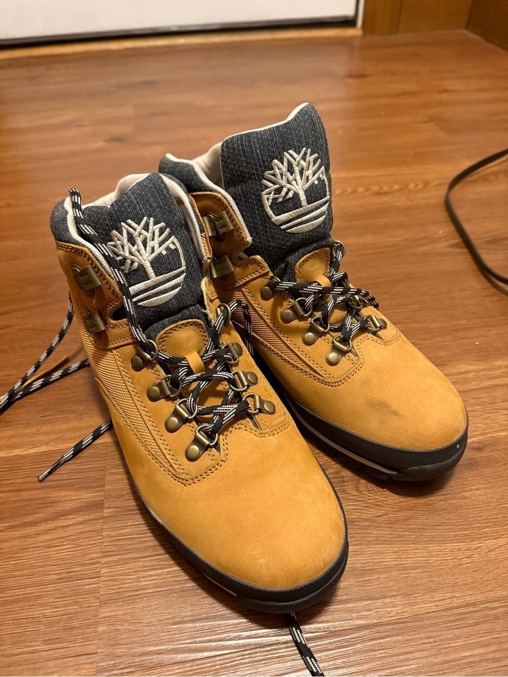 Men’s Timberland Wheat Nubuck Boots with Black Trim